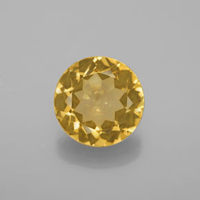 بيريل ذهبي طبيعي بلون أصفر، وزن ‎2.98‎ قيراط، شكل دائري، مقاس ‎10.13‎ مم