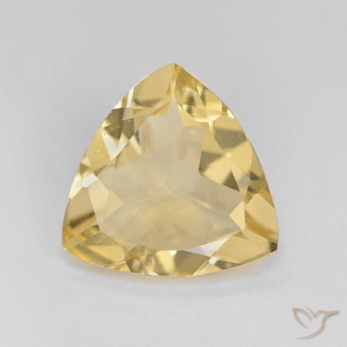 3.19ct طبيعي أصفر متوسط جولدن بيريل, مثلثى, قليلا جدا