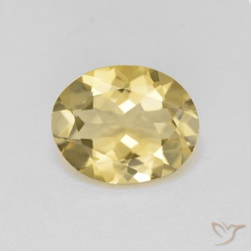 2.98ct طبيعي أصفر متوسط جولدن بيريل, بيضوي, VVS