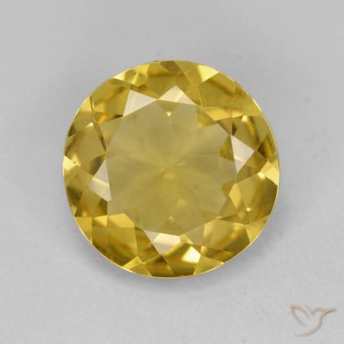 2.84ct طبيعي أصفر عسلى جولدن بيريل, دائري, VVS