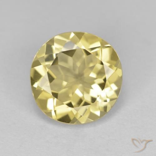 2.85ct طبيعي أصفر فاتح جولدن بيريل, دائري, VVS