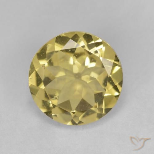 2.85ct طبيعي ذهبى فاتح جولدن بيريل, دائري, VVS-VS
