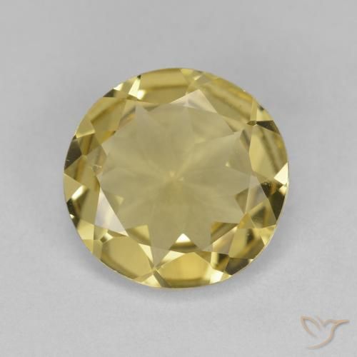2.60ct طبيعي أصفر فاتح جولدن بيريل, دائري, قليلا جدا