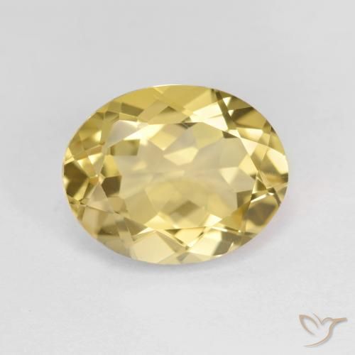 3.49ct طبيعي أصفر فاتح جولدن بيريل, بيضوي, VVS-VS