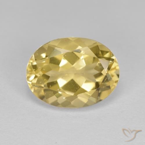 3.46ct طبيعي ذهبى فاتح جولدن بيريل, بيضوي, VVS-VS