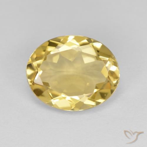 2.90ct طبيعي أصفر فاتح جولدن بيريل, بيضوي, VVS-VS