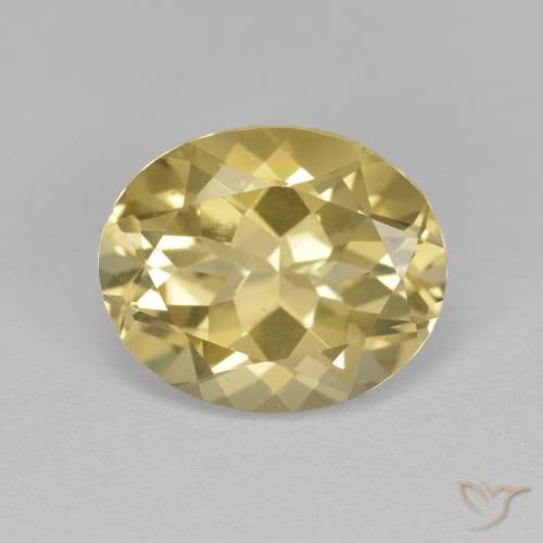 3.54ct طبيعي أصفر متوسط جولدن بيريل, بيضوي, VVS-VS