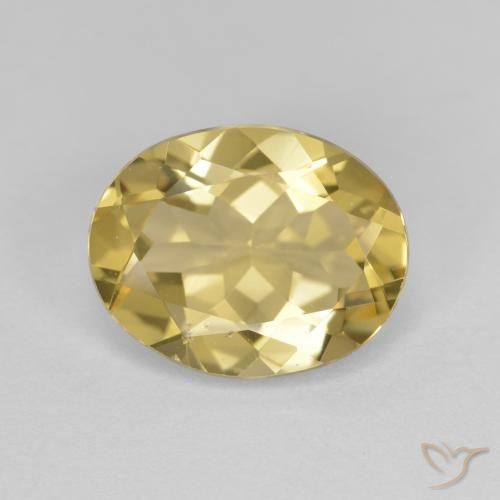 2.94ct طبيعي أصفر فاتح جولدن بيريل, بيضوي, VVS-VS