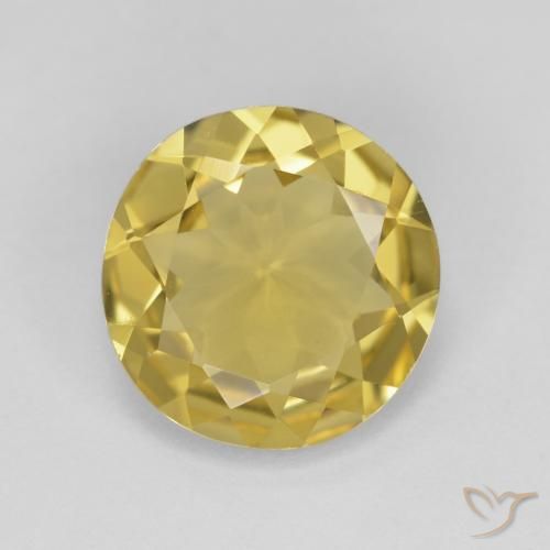 2.86ct طبيعي ذهبى فاتح جولدن بيريل, دائري, VVS