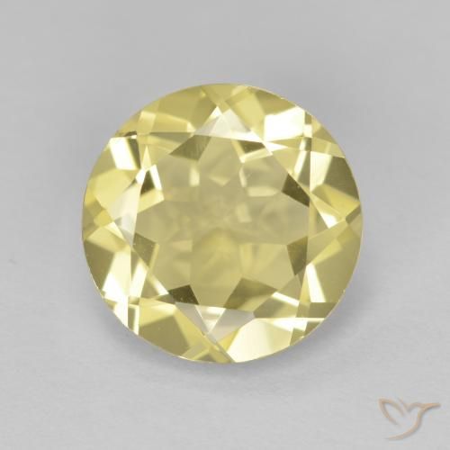 3.06ct طبيعي أصفر فاتح جولدن بيريل, دائري, VVS-VS