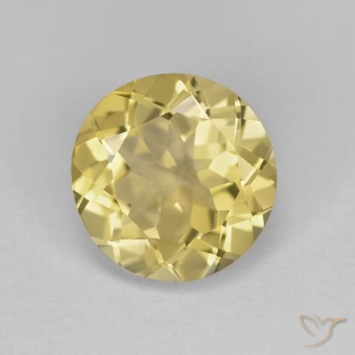 2.39ct طبيعي أصفر-ذهبى فاتح جولدن بيريل, دائري, VVS