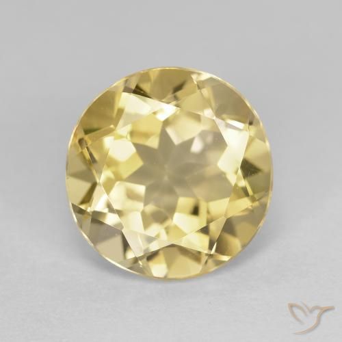 2.70ct طبيعي ذهبى فاتح جولدن بيريل, دائري, VVS