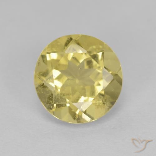 1.80ct طبيعي أصفر فاتح جولدن بيريل, دائري, قليلا جدا