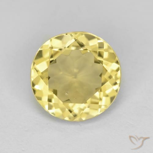 2.23ct طبيعي أصفر-ذهبى فاتح جولدن بيريل, دائري, VVS-VS