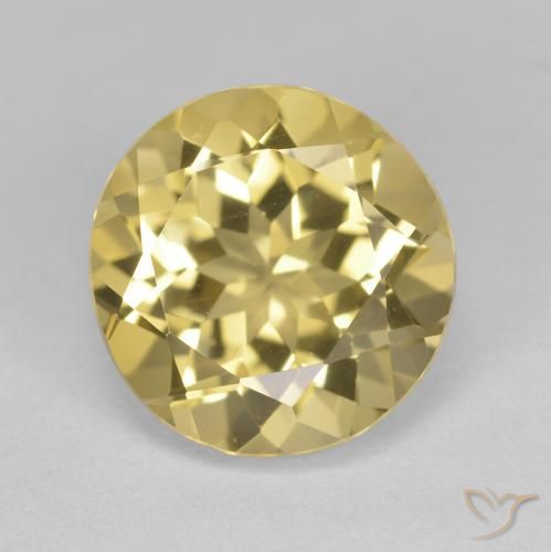2.66ct طبيعي أصفر فاتح جولدن بيريل, دائري, VVS