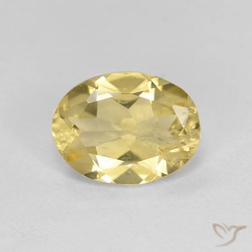 1.67ct طبيعي ذهبى فاتح جولدن بيريل, بيضوي, قليلا جدا