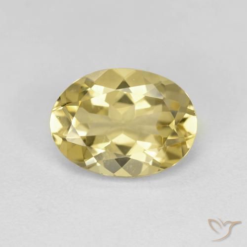 1.61ct طبيعي أصفر-ذهبى فاتح جولدن بيريل, بيضوي, VVS