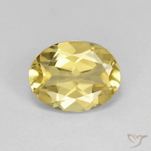 1.98ct طبيعي أصفر فاتح جولدن بيريل, بيضوي, VVS