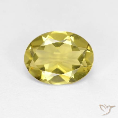 1.55ct طبيعي أصفر متوسط جولدن بيريل, بيضوي, VVS-VS