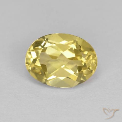 1.37ct طبيعي أصفر مسطردة جولدن بيريل, بيضوي, VVS-VS