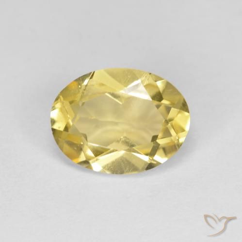 1.23ct طبيعي ذهبى فاتح جولدن بيريل, بيضوي, قليلا جدا