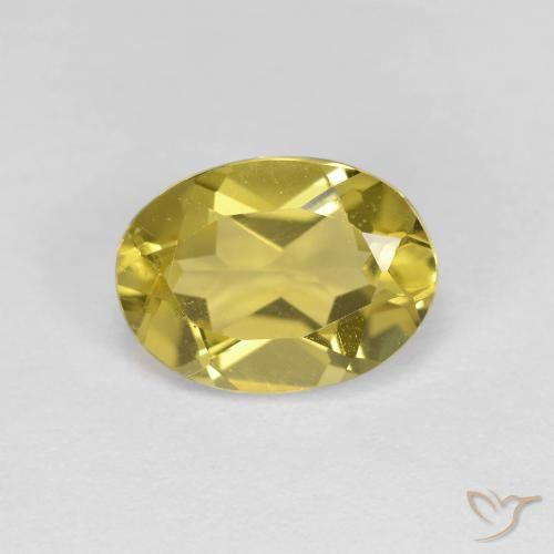 1.33ct طبيعي أصفر فاتح جولدن بيريل, بيضوي, قليلا جدا