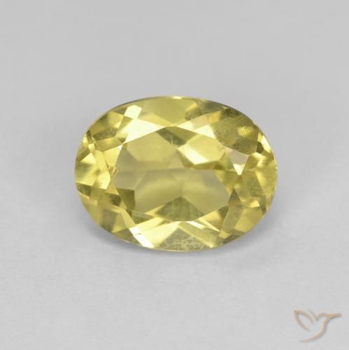1.29ct طبيعي أصفر فاتح جولدن بيريل, بيضوي, قليلا جدا