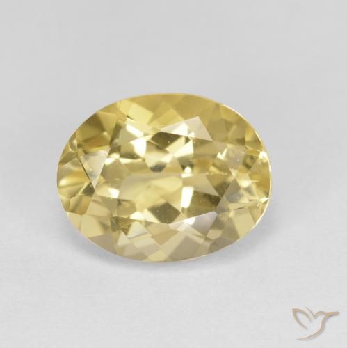 2.76ct طبيعي أصفر متوسط جولدن بيريل, بيضوي, VVS-VS