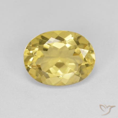 2.32ct طبيعي أصفر توسكانا جولدن بيريل, بيضوي, قليلا جدا