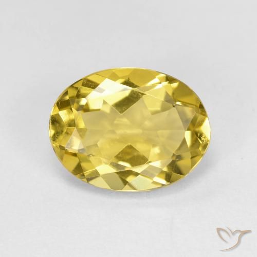 2.19ct طبيعي أصفر فاتح جولدن بيريل, بيضوي, VVS-VS