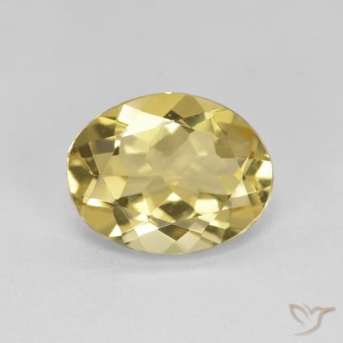 2.31ct طبيعي أصفر فاتح جولدن بيريل, بيضوي, VVS