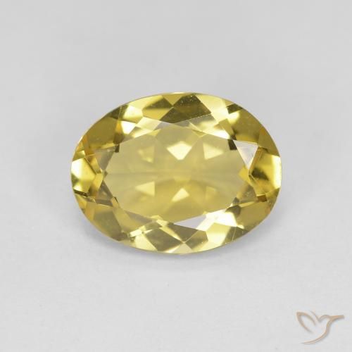 2.08ct طبيعي أصفر متوسط جولدن بيريل, بيضوي, VVS
