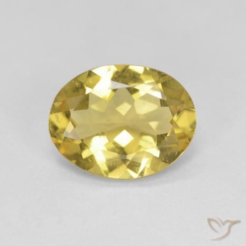 2.04ct طبيعي ذهبى مصفر جولدن بيريل, بيضوي, قليلا جدا