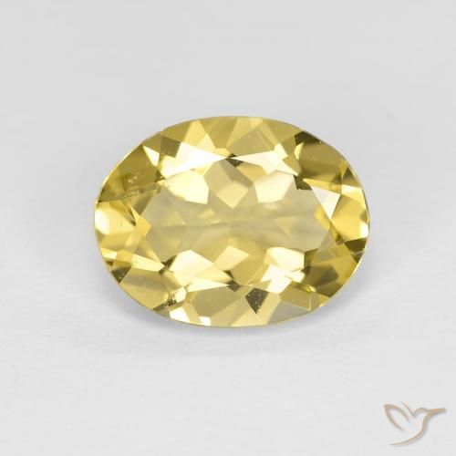 2.04ct طبيعي أصفر-ذهبى فاتح جولدن بيريل, بيضوي, VVS-VS