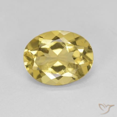 2.39ct طبيعي أصفر فاتح جولدن بيريل, بيضوي, قليلا جدا