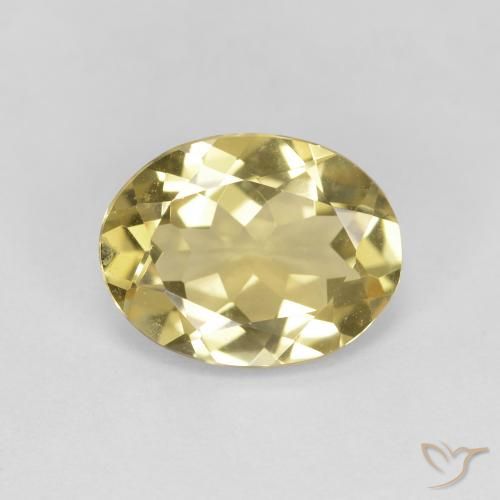 2.18ct طبيعي ذهبى فاتح جولدن بيريل, بيضوي, قليلا جدا