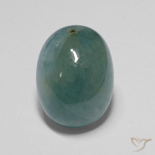 9.05ct طبيعي فيروز غرانديديريت, بيضوي, نصف شفاف