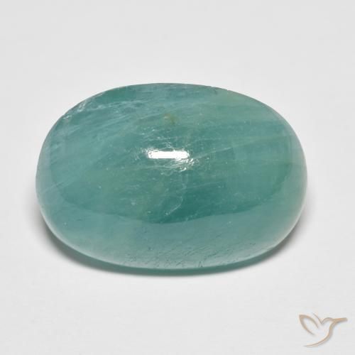 10.79ct طبيعي ازرق مخضر غرانديديريت, بيضوي, نصف شفاف