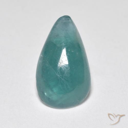2.43ct طبيعي فيروز غرانديديريت, شكل الكمثرى, نصف شفاف