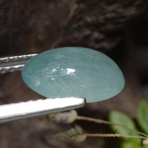 غرانديديريت أزرق كهربائى طبيعي، قصة بيضاوى، 1.87 قيراط، نصف شفاف