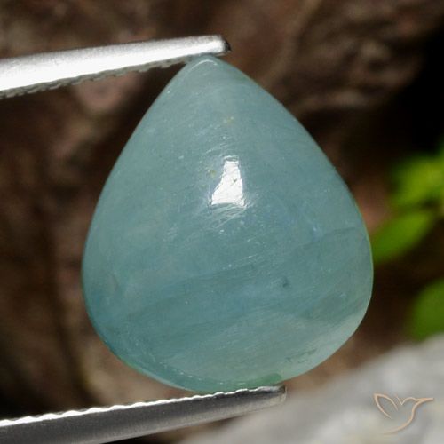 6.55ct طبيعي أزرق كهربائى غرانديديريت, شكل الكمثرى, نصف شفاف