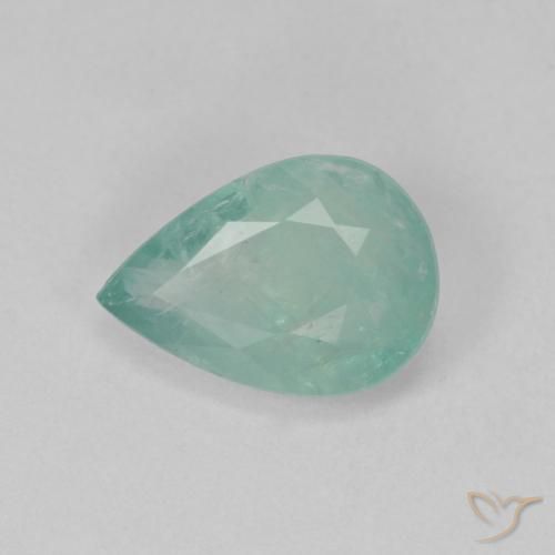 1.45ct طبيعي أخضر أزرق فاتح غرانديديريت, شكل الكمثرى, VS-SI