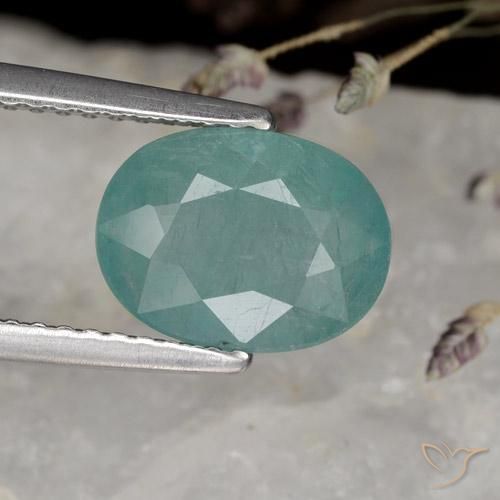 2.76ct طبيعي درجة لون الأزرق الكهربائى غرانديديريت, بيضوي, VS-SI