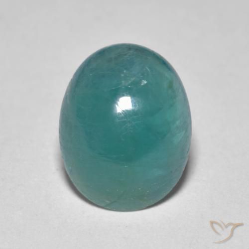 2.67ct طبيعي أخضر أزرق غرانديديريت, بيضوي, نصف شفاف