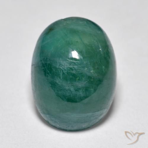 4.32ct طبيعي أزرق أخضر داكن غرانديديريت, بيضوي, نصف شفاف