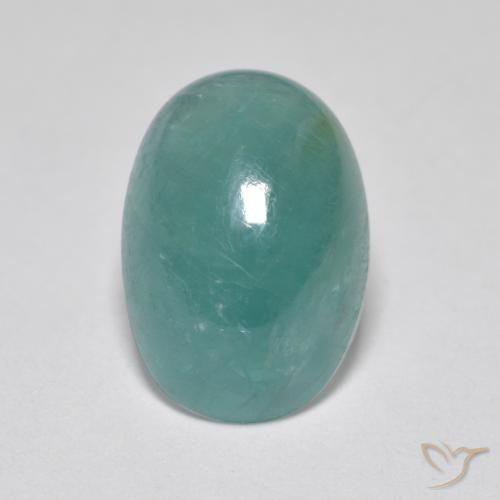 3.64ct طبيعي أزرق أخضر متوسط غرانديديريت, بيضوي, نصف شفاف