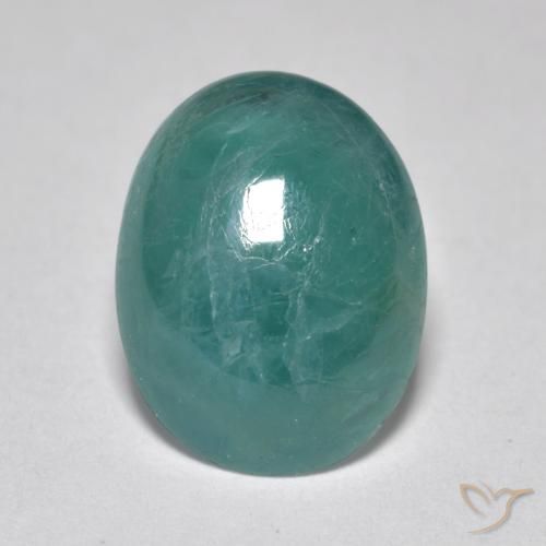 2.86ct طبيعي أزرق أخضر غرانديديريت, بيضوي, نصف شفاف