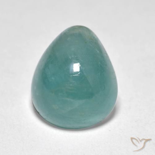 4.27ct طبيعي فيروز غرانديديريت, شكل الكمثرى, نصف شفاف