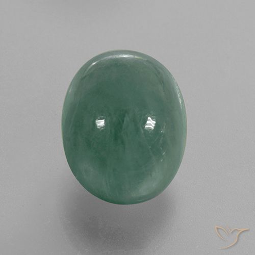 5.27ct طبيعي أخضر مزرق متوسط غرانديديريت, بيضوي, نصف شفاف