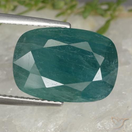 7.78ct طبيعي أخضر أزرق داكن غرانديديريت, وسادة, VS-SI
